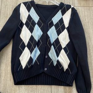 Argyle sweater y2k